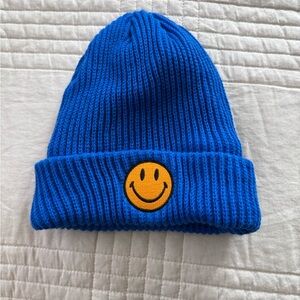 Aviator Nation Ribbed Blue Smile Beanie